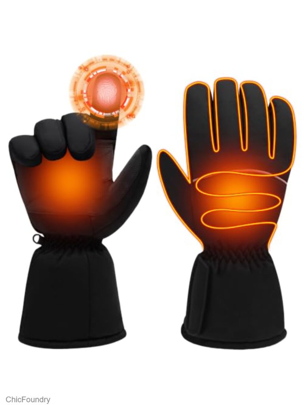 Rechargeable Heated Gloves Cotton Blend 3 Heat Settings Winter Outdoor